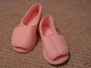 Edema velcro for or Velcro Terry edema slippers closure Slippers Diabetic Pink Womens  adjustable