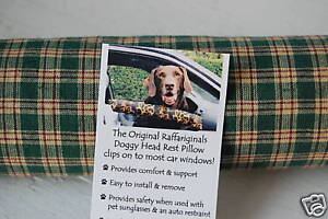 Large Pet Dog Dogs Bed Car Plush Soft Pillow Green Plaid Color New 