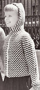 The Design Studio: Baby Hooded Wrap Cardigan Hand Knitting Pattern
