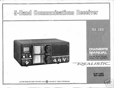 Realistic DX200 DX 200 owners manual  