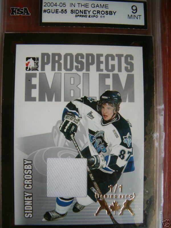 SIDNEY CROSBY PRE RC 04 05 ITG H&P EMBLEM PATCH #1/1  