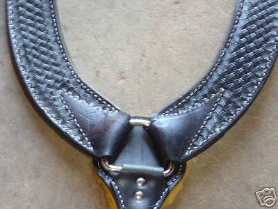   Basket Weave Handmade Cowboy Pulling Breast Collar Saddle Horse  