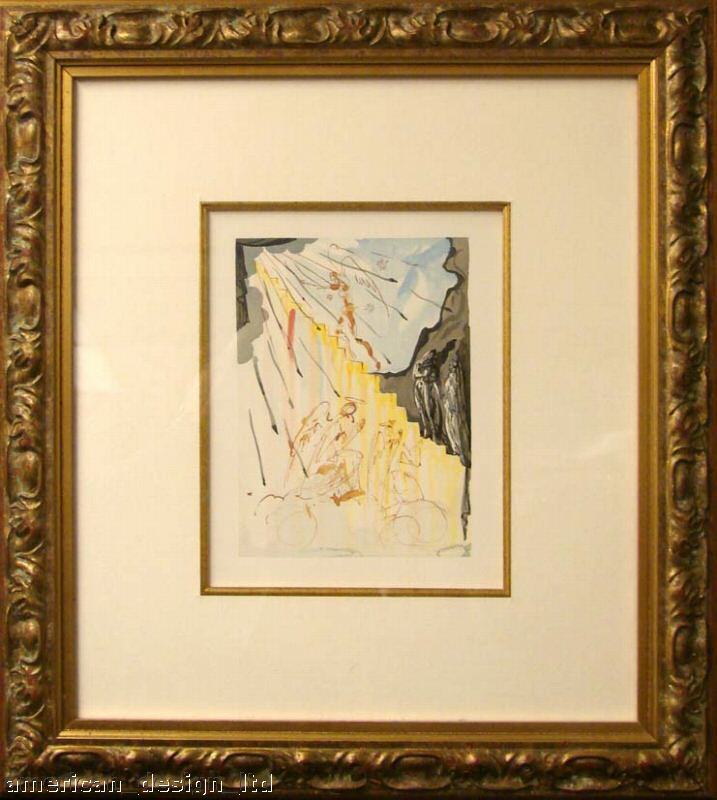 Salvador Dali The Divine Comedy woodcut PARADISE Canto 21 new frame 