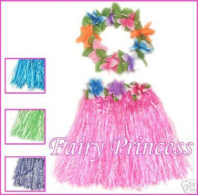 12pc HAWAIIAN Flower HULA Tutu SKIRT Lei *¨* LUAU  