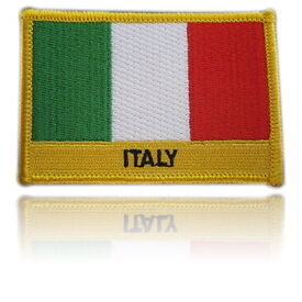 Italy Embroidered Flag patch  Iron on or Sew  