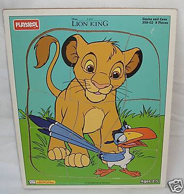 Wood Puzzle Simba and Zazu The Lion King Playskool  