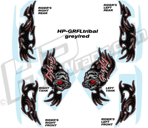 YAMAHA GRIZZLY 660 700 GRAPHICS KIT Decals Stickers RED  