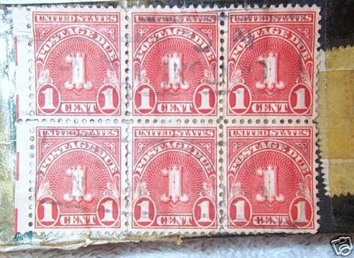 US 1 CENT STAMPS 6 EA CANCELLED Canton, North Carolina  