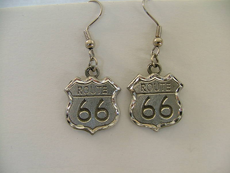 Diamond Cut Route 66 Earrings  
