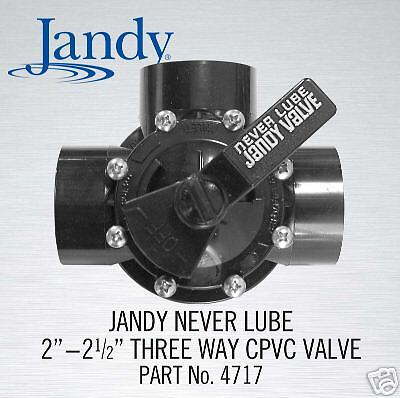 JANDY NEVERLUBE 3 PORT 2   2.5 POOL SPA VALVE # 4717  