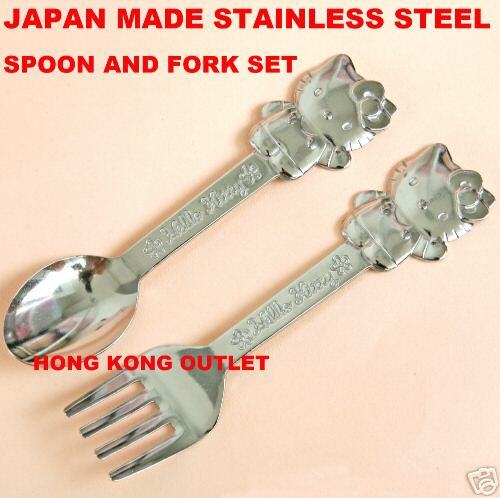 HELLO KITTY Stainless Steel Fork & Spoon Sanrio B1a+B1b  