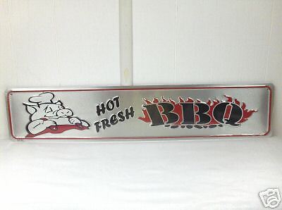 Hot Fresh BBQ ` Pig Metal Sign`New `Free Ship To U.S.  