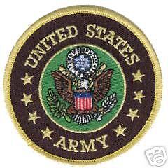 ARMY UNITED STATES ROUND BIKER VEST JACKET CLOTH PATCH  