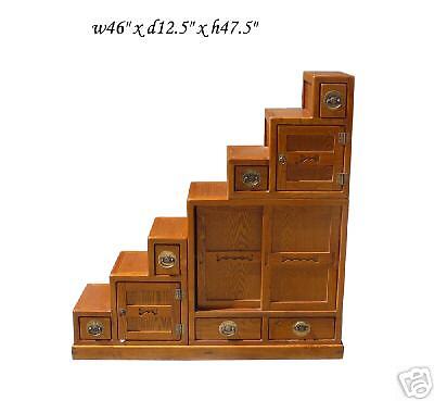 Mid Size 3 Pieces 2 Side Access Japanese Tansu s379  