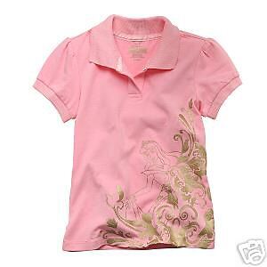 DISNEY GIRLS Sleeping Beauty Pink Puff Polo 3T 4T nwt  