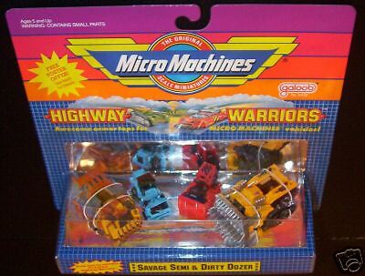 HIGHWAY WARRIORS Micro Machines Set SAVAGE SEMI +  