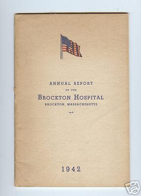 Annual Report of the Brockton (MA) Hospital 1942  