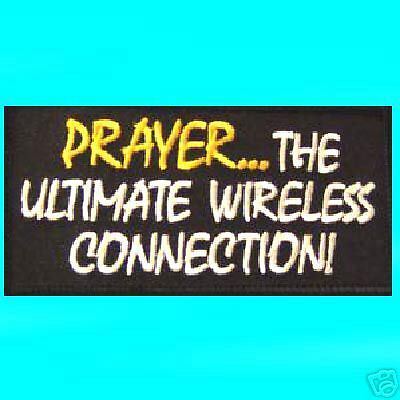 Prayer Wireless Moto Christian Motorcycle Biker Patch