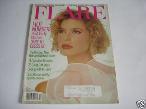 HAYLEY MORTISON Canada fashion mag FLARE Dec 1983  