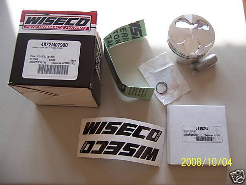 Yamaha YZ250F WR250F 01 04 Wiseco Piston 2 O s 4872M07900