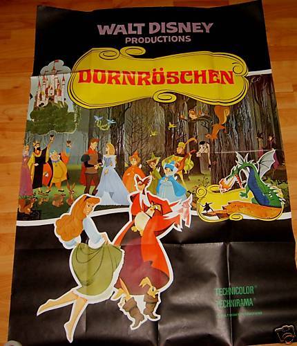 Walt Disney Plakat A0 DORNRÖSCHEN Kinoplakat