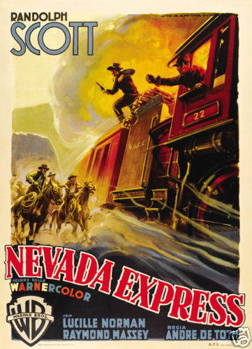 Carson city Nevada express Randolph Scott movie poster  