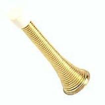 100 X DOOR STOPS BRASS SPRING SPRUNG STOPPER + SCREWS  