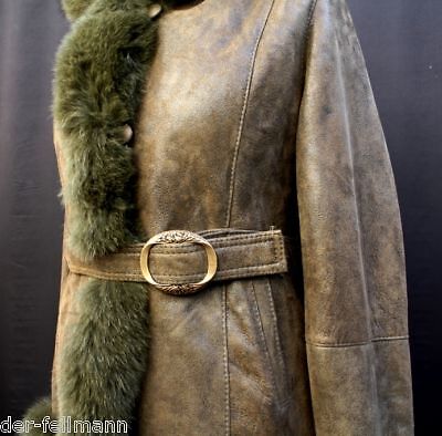 36 Felljacke Fuchspelz Sheepskin Lederjacke Schaffell