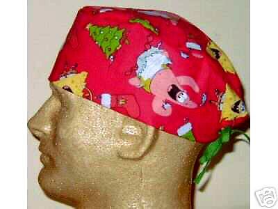 SPONGEBOB CHRISTMAS SCRUB HAT CAP FREE CUSTOM SIZING  