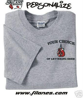 Personalized custom T shirt w Boxing logo Tee Club/Team  