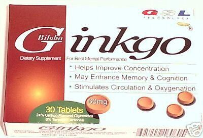 GINGKO Biloba IMPROVE Mental Performance Memory 5BXS  