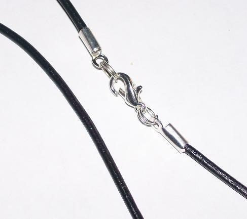 2MM ROUND BLACK LEATHER CORD THONG NECKLACE ALL SIZES 12   36 INCH 