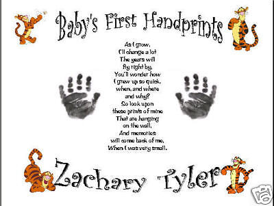 Tigger Winnie the Pooh Babys First Handprints  