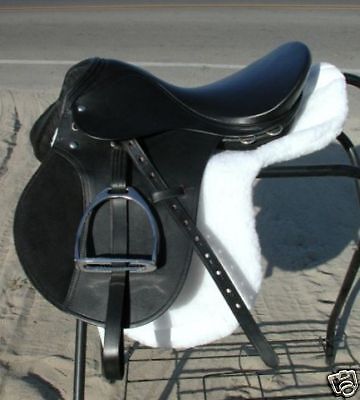 Black Leather 18 Draft Horse English Saddle by Ascot  