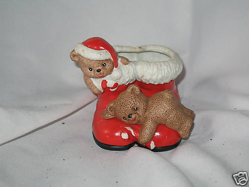 House of Lloyds Santa Bear Boot Plant Holder  