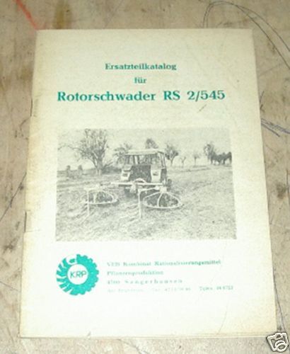 Rotorschwader Schwader RS 2/545 Ersatzteilkatalog