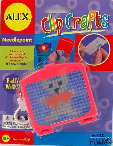 Clip Crafts NEEDLEPOINT Kit KEYCHAIN Keyring Basic Fun  