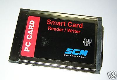 SCM Smart Card Reader/Writer PCMCIA PC Adapter SCR 201 SCR201