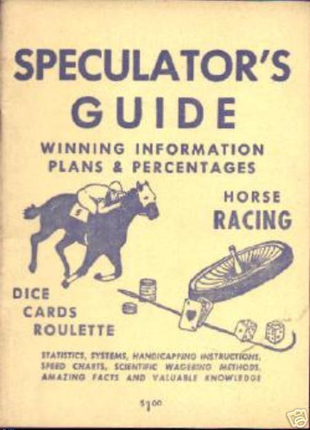 1953 LOUIS HOLLOWAYS GAMBLING SPECULATORS GUIDE BOOK  