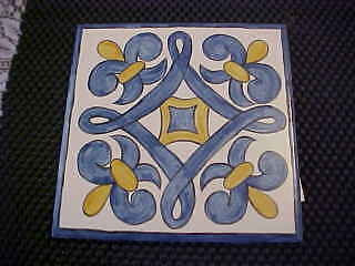 Hand Painted Ceramic Tile Studio La Bonne Vie 6 Availab  