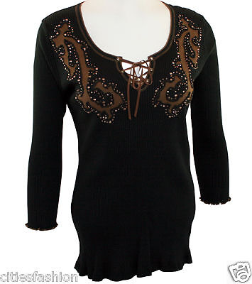 Vanilla Sugar Rhinestone Cotton Womans Top   Durango SM  