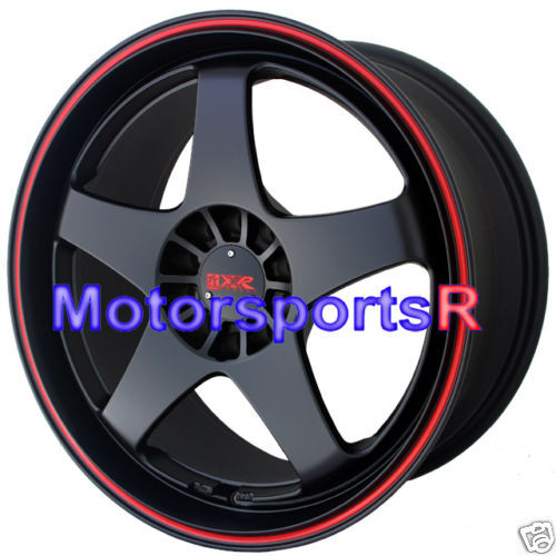 18 XXR 962 Black Red Stripe Rims Wheels 5x114 3 08 09 10 11 Scion XB