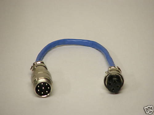 Kenwood 8 Pin Round To Kenwood 4 Pin Round Mic Adapter  