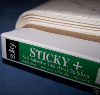 SULKY STICKY EMBROIDERY STABILIZER 12 SHEETS  