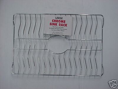 EZDO LARGE CHROME SINK DISH CUP CHINA RACK PROTECTOR  