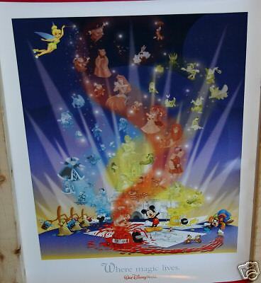 WALT DISNEY WORLD POSTER WHERE MAGIC LIVES 18 X 24 DISNEY COLLECTIBLE 