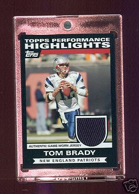 TOM BRADY 2007 TOPPS HIGHLIGHTS GAME WORN PATCH LOGO SP  