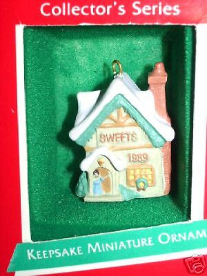 1989 Mini Hallmark Old English Village #2 Sweet Shop  