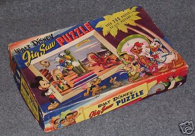 Vintage Disney Jaymar puzzle box NO PUZZLE BOX ONLY  