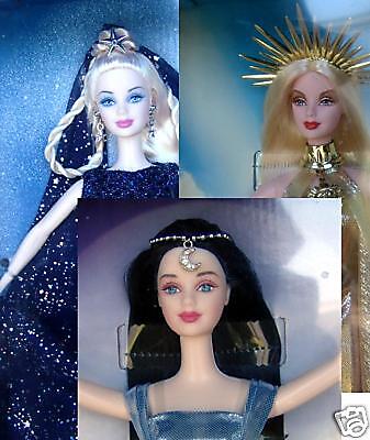 MORNING SUN MIDNIGHT MOON STAR CELESTIAL BARBIE SET NEW  